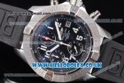 Breitling Avenger Seawolf Chrono Miyota OS10 Quartz Steel Case with Black Dial Black Subdials and Arabic Number Markers