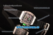 Richard Mille RM11-01 Mancini Chronograph Swiss Valjoux 7750 Automatic Steel Case with Skeleton Dial and White Markers - 1:1 Original