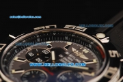 Breitling Chronomat B01 Chronograph Swiss Valjoux 7750 Automatic Movement Steel Case with Stick Markers and Black Rubber Strap