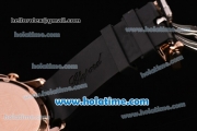 Chopard Mille Miglia Chrono Miyota Quartz Rose Gold Case with Black Rubber Bracelet Black Dial and Stick Markers