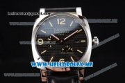 Panerai Radiomir 1940 3 Days GMT Power Reserve Asia ST25 Automatic Steel Case with Black Dial and Black Leather Strap Stick/Arabic Numeral Markers