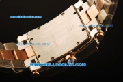 Chopard Happy Sport Square Swiss Quartz Tow Tone Case with White MOP Dial and Two Tone Bracelet