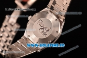 Audemars Piguet Royal Oak 33MM Miyota Quartz Diamonds/Steel Case with Black Dial Stick Markers and Diamonds Bezel (EF)