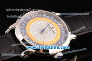 Vacheron Constantin Metiers D Art Miyota OS2035 Quartz Steel Case with Roman Numeral Markers and White Dial