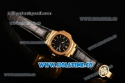 Patek Philippe Nautilus Asia Automatic Yellow Gold Case with Black Dial and White Sitck Markers