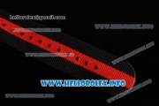 Tag Heuer Carrera Calibre 18 Miyota Quartz Steel Case with Black Dial Stick Markers and Red/Black Nylon Strap