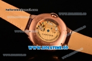 Cartier Ballon Bleu De Tourbillon Asia Automatic Rose Gold Case with Brown Dial and Roman Numeral Markers