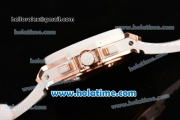 Hublot Big Bang Clone HUB4100 Automatic Rose Gold Case with White Ceramic Bezel and White Dial - 1:1 Original (TW)