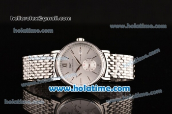 IWC Portofino Eight Days Miyota Quartz Full Steel with White Dial and Silver Stick Markers