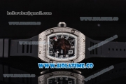 Richard Mille RM010 Miyota 9015 Automatic Steel/Diamonds Case with Skeleton Dial and White Inner Bezel