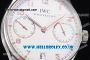 IWC Portuguese Automatic Clone IWC 52010 Automatic Stainless Steel Case/Bracelet with White Dial and Arabic Number Markers (YL)