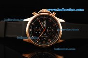 IWC Portuguese Yacht Club Automatic Movement Rose Gold Case with Rose Gold Arabic Numerals and Black Rubber Strap