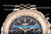 Breitling Bentley Motors Swiss Valjoux 7750 Automatic Steel Case/Bracelet with Black Dial and Silver Stick Markers