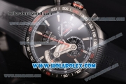 Tag Heuer Grand Carrera Calibre 36 Chrono Miyota Quartz PVD Case with Black Dial and Stick Markers