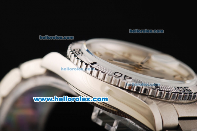 Rolex Datejust Automatic with White Dial and Diamond Marking-Men Size - Click Image to Close