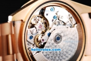 Rolex Daytona Oyster Perpetual Swiss Valjoux 7750 Chronograph Movement Full Rose Gold with Black Dial and Stick Markers