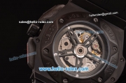 Hublot Big Bang Ferrari Swiss Valjoux 7750-SHG Automatic PVD Case with Stick/Numeral Marekrs Black Dial and Black Rubber Strap