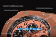 Audemars Piguet Royal Oak Offshore 2014 New Chrono Clone AP Calibre 3126 Automatic Rose Gold Case with Arabic Numeral Markers Rose Gold Dial and Black Leather Strap (J12)