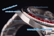 Rolex GMT Master Vintage Swiss ETA 2836 Automatic Full Steel and Black/Red Bezel with Black Dial- White Punctate Markers