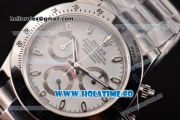 Rolex Daytona Chrono Swiss Valjoux 7750-SHG Automatic Full Steel with White Dial and Stick Markers - 1:1 Original (J12)