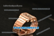 Cartier Santos De Cartier Rose Gold Miyota 9015 Auto With Diamonds Bezel WJSA0009