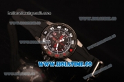 Richard Mille RM028 Swiss Valjoux 7750 Automatic PVD Case with Black Rubber Strap and Skeleton Dial