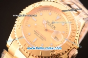 Rolex Yachtmaster Swiss ETA 2836 Automatic Full Gold with Gold Dial 10 Micron Plated-1:1 Original