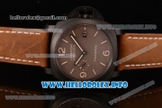 Panerai Luminor Marina 1950 3 Days PAM 386 Clone P.9000 Automatic PVD Case with Brown Dial and Brown Leather Strap - 1:1 Original (SF)