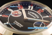 Panerai Luminor Marina Pam 152 Automatic Movement Steel Case with Black Dial and Red/White Arabic Numeral Markers