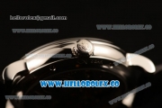 IWC Portofino Vintage Moonphase Asia 6497 Manual Winding Steel Case with Black Dial and Black Leather Strap - (AAAF)