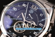 Tag Heuer Mikrograph Chrono Miyota OS10 Quartz Full Steel with Black Dial and Arabic Numeral Markers