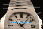 Patek Philippe Nautilus Jumbo Miyota 9015 Automatic Full Steel with White DIal and Stick Markers - 1:1 Original