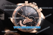 Tag Heuer Grand Carrera Calibre 36 Chrono Miyota Quartz Rose Gold Case with Black Dial and Stick Markers