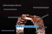 Audemars Piguet Royal Oak 41 Miyota 9015 Automatic Full Rose Gold with White Dial and Diamonds Bezel (EF)