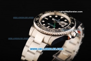 Rolex GMT Master II Swiss ETA 2836 Automatic Movement Full Steel with Black Dial - Ceramic Bezel