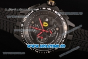 Ferrari Race Day Watch Chrono Miyota OS10 Quartz PVD Case with Black Dial and Arabic Numeral Markers