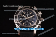 Breitling Superocean Chronograph II Chronograph Swiss Valjoux 7750 Automatic Steel Case with Black Dial Black Rubber Strap and Stick Markers