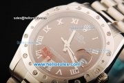 Rolex Datejust Oyster Perpetual Automatic Movement Full Steel with Diamond Bezel and Roman Numeral Markers