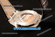 Audemars Piguet Royal Oak 41mm Grey Dial Automatic Clone Ap 3120 Movement Black Leather 15500ST.OO.1220ST.02 JH