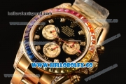 Rolex Daytona Rainbow 316L Steel Case With Clone Rolex 4130 1:1 Clone 116509 EF