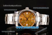 Rolex Air King Asia Automatic Full Steel with Yellow Dial and White Stick Markers