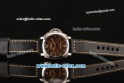 Panerai Luminor Marina 1950 3 Days PAM00351 Asia ST25 Automatic Steel Case with Black Leather Strap and Brown Dial