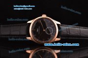 IWC Portuguese Swiss ETA 2836 Automartic Rose Gold Case with Black Dial and Numeral Markers