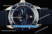 Breitling Superocean Heritage II 42 Swiss ETA 2824 Automatic Steel Case Blue Dial With Stick Markers Blue Rubber Strap(JH)