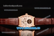 Vacheron Constantin Malte Tourbillon Regulateur Flying Tourbillon Manual Winding Rose Gold Case with White Dial Brown Leather Strap and Diamonds Markers