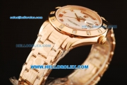 Rolex Day-Date Automatic Rose Gold Case with Diamond and White MOP Dial-Rose Gold Strap