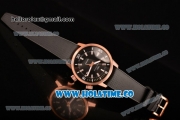 IWC Aquatimer Vintage 1967 Asia Automatic Rose Gold Case with Black Dial White Stick Markers and Black Rubber Strap