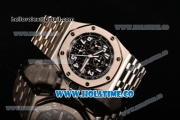 Audemars Piguet Royal Oak Offshore Black Themes Chrono Swiss Valjoux 7750 Automatic Steel Case/Bracelet with Black Dial and White Arabic Numeral Markers (NOOB)