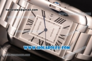 Cartier Tank Anglaise Miyota 9015 Automatic Steel Case/Bracelet with Silver Dial and Roman Numeral Markers