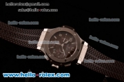 Hublot Big Bang Chrono Clone HUB4100 Automatic Steel Case with Brown Rubber Strap Brown Dial